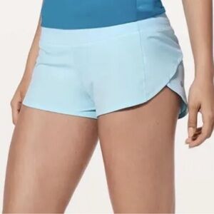 New Lululemon Speed Up LR Lined 2.5” Shorts Size 4 Light Blue